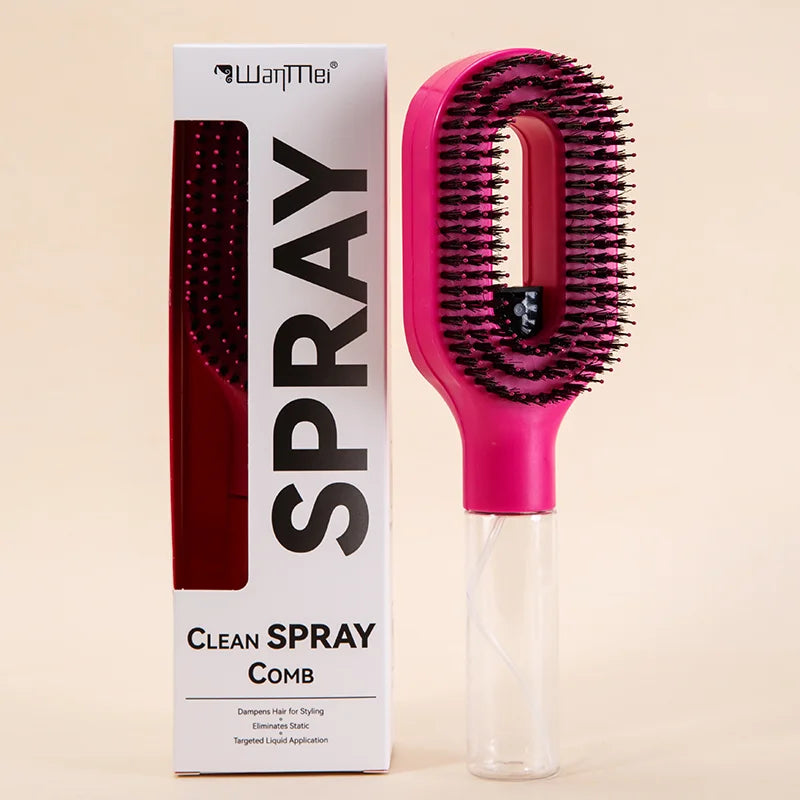 2 in 1 Sprayer Comb Detangling Hairbrush with Spray Bottle Essential Oil Water Mist Spray Brush