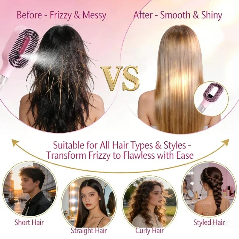 2 in 1 Sprayer Comb Detangling Hairbrush with Spray Bottle Essential Oil Water Mist Spray Brush