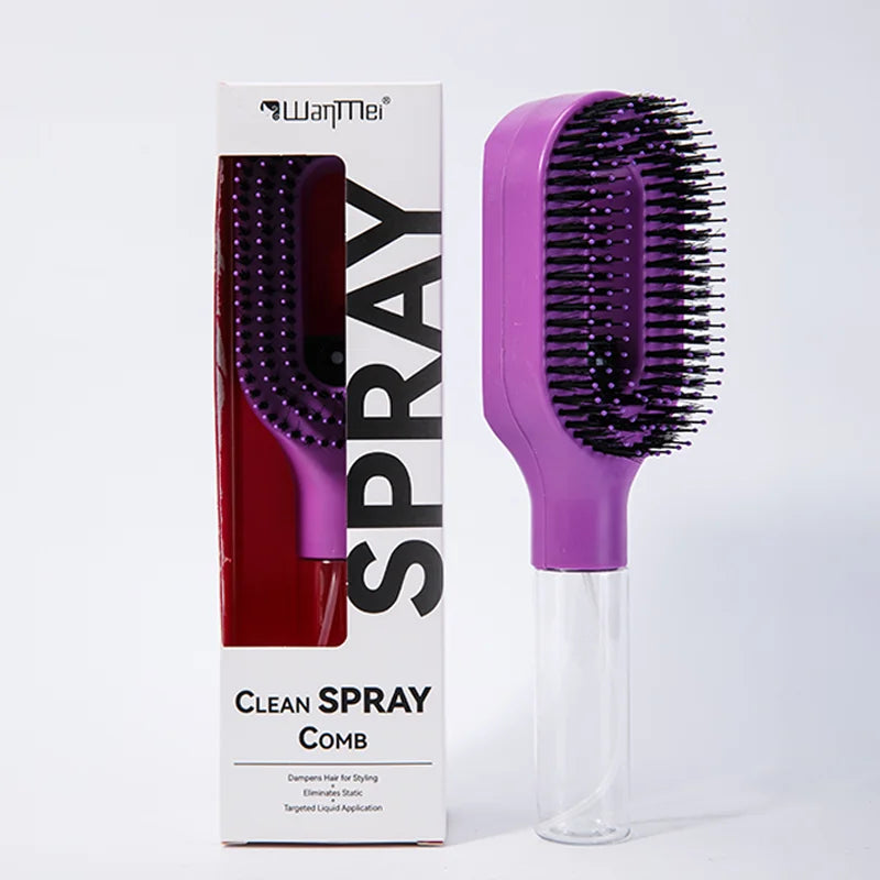 2 in 1 Sprayer Comb Detangling Hairbrush with Spray Bottle Essential Oil Water Mist Spray Brush
