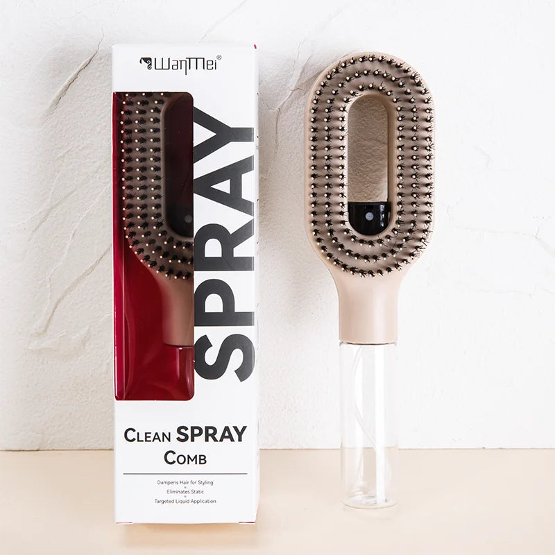2 in 1 Sprayer Comb Detangling Hairbrush with Spray Bottle Essential Oil Water Mist Spray Brush