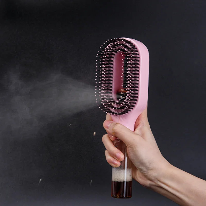 2 in 1 Sprayer Comb Detangling Hairbrush with Spray Bottle Essential Oil Water Mist Spray Brush