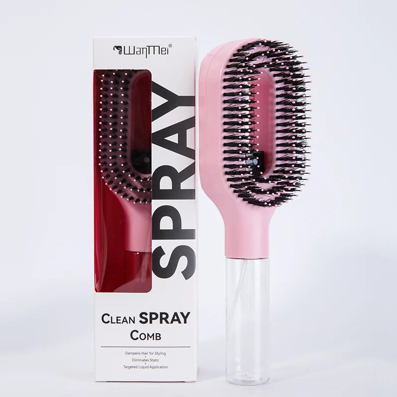 2 in 1 Sprayer Comb Detangling Hairbrush with Spray Bottle Essential Oil Water Mist Spray Brush