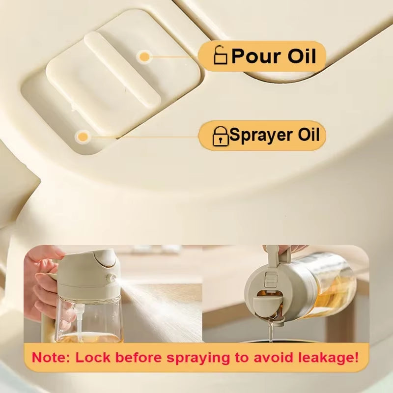 2 in 1 200/300/500Ml Oil Spray for Kitchen Spray Oil Bottle Oil Washer Vinegar Soy Sauce Sprayer Containers Washer